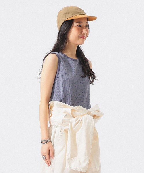 BEAMS BOY（ビームスボーイ）の「フラワー サーマル ノースリーブ（タンクトップ・レディース・ネイビー/オフホワイト・ONE SIZE）」の17枚目の写真