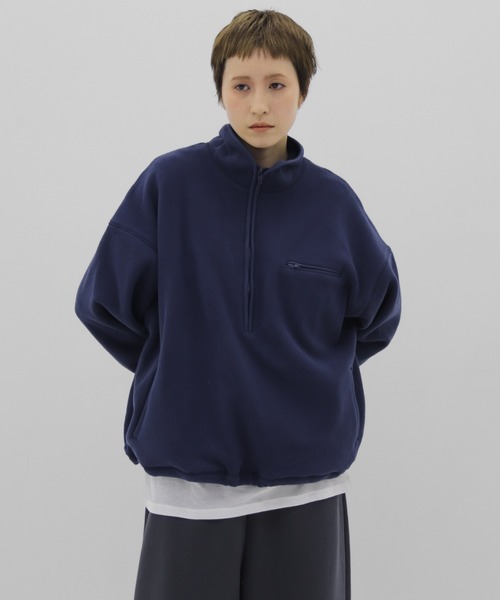 lit(リット)の「Half Zip Fleece Pullover(その他トップス・レディース・ネイビー/アイボリー・FREE)」の2枚目の写真