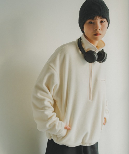 lit(リット)の「Half Zip Fleece Pullover(その他トップス・レディース・ネイビー/アイボリー・FREE)」の1枚目の写真