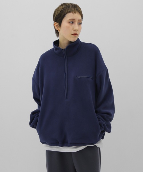 lit(リット)の「Half Zip Fleece Pullover(その他トップス・レディース・ネイビー/アイボリー・FREE)」の12枚目の写真