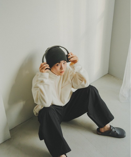 lit(リット)の「Half Zip Fleece Pullover(その他トップス・レディース・ネイビー/アイボリー・FREE)」の7枚目の写真