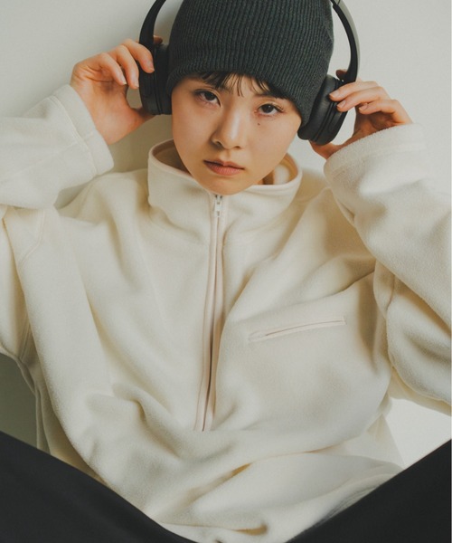 lit(リット)の「Half Zip Fleece Pullover(その他トップス・レディース・ネイビー/アイボリー・FREE)」の4枚目の写真