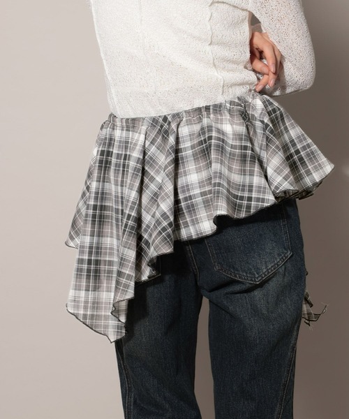 PAGEBOY（ページボーイ）の「シアーチェックマルチWAYワンピース【マルチWAY着用可能】（ワンピース・レディース・ブルー/ブラック・FREE）」の20枚目の写真