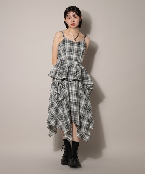 PAGEBOY（ページボーイ）の「シアーチェックマルチWAYワンピース【マルチWAY着用可能】（ワンピース・レディース・ブルー/ブラック・FREE）」の13枚目の写真