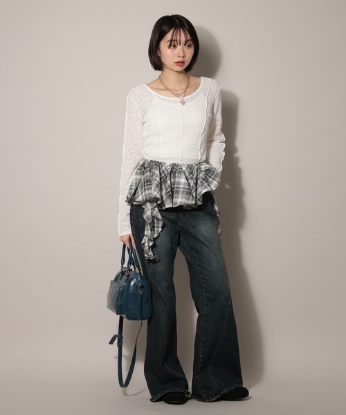 PAGEBOY（ページボーイ）の「シアーチェックマルチWAYワンピース【マルチWAY着用可能】（ワンピース・レディース・ブルー/ブラック・FREE）」の16枚目の写真