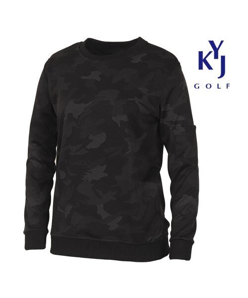 KIM YOUNG JOO GOLF(キムヨンジュゴルフ)の「男女共用ミリタリースウェットシャツ KMSXTS92(Tシャツ/カットソー・レディース・ブラック・XS/XXL)」の1枚目の写真