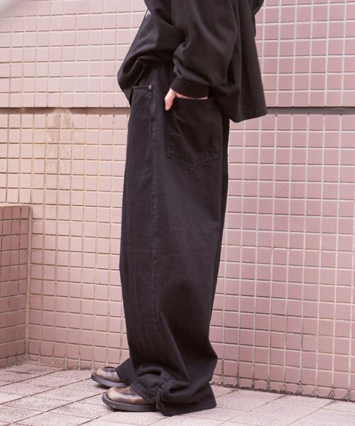refomed(リフォメッド)の「refomed / リフォメッド FRESH MAN DENIM WIDE PANTS "OW"(デニムパンツ・メンズ・ブラック・3/2)」の3枚目の写真