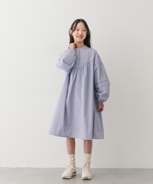 URBAN RESEARCH DOORS（アーバンリサーチドアーズ）の「『150サイズ』切替ギャザーワンピース(KIDS)（ワンピース・キッズ・ブルー/ストライプ・150）」の7枚目の写真
