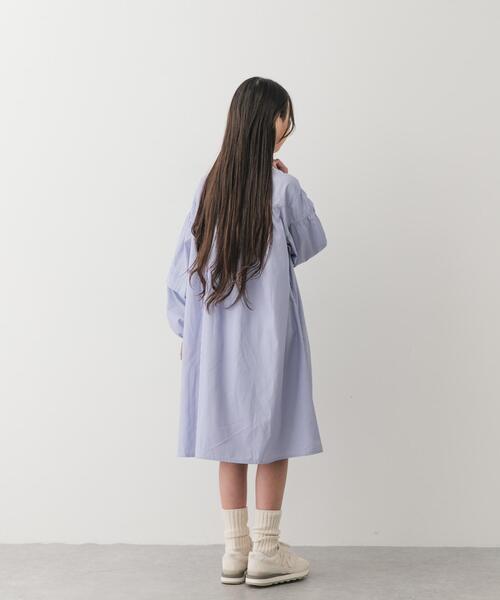 URBAN RESEARCH DOORS（アーバンリサーチドアーズ）の「『150サイズ』切替ギャザーワンピース(KIDS)（ワンピース・キッズ・ブルー/ストライプ・150）」の9枚目の写真