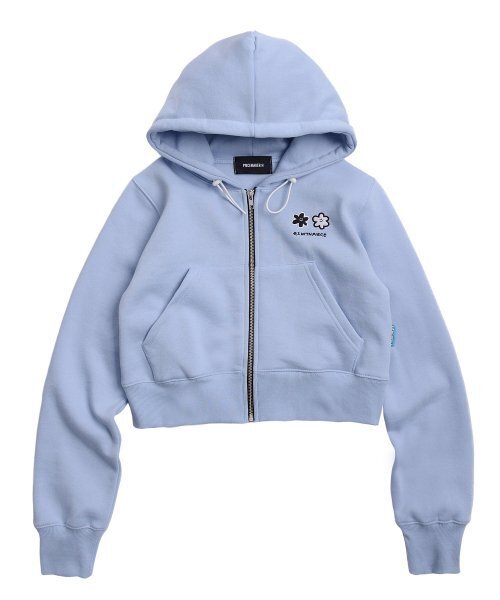 PIECEMAKER(ピースメーカー)の「DAISY CROP ZIP HOODIE (SKY BLUE)(パーカー・レディース・その他・FREE)」の2枚目の写真