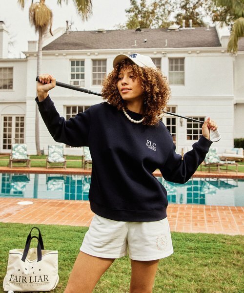 FAIRLIAR CLUB（フェアライアークラブ）の「Effortlux Crewneck Sweatshirt_NAVY（スウェット・レディース・ネイビー・FREE）」の2枚目の写真