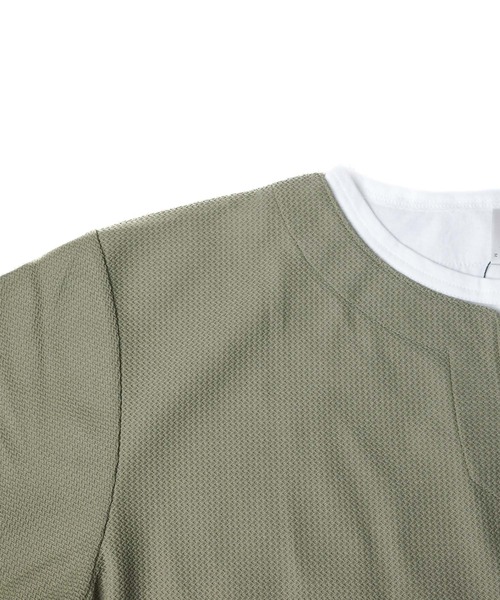 B.I.D.(ビーアイディー)の「《エステルウェッジ レイヤード風キーネックTシャツ》(Tシャツ/カットソー・レディース・ブラック/グリーン/サンドベージュ・LARGE)」の16枚目の写真