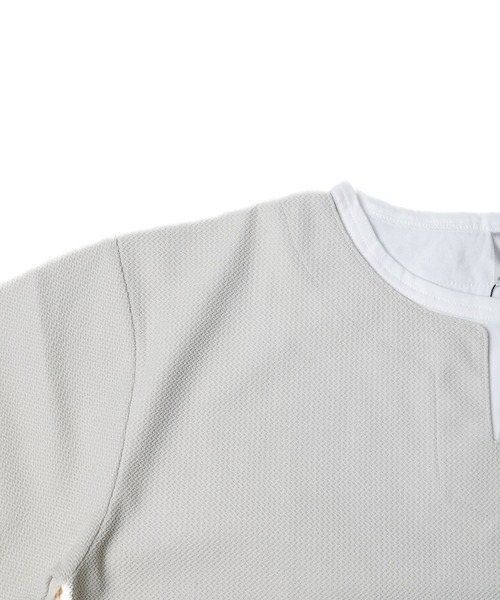 B.I.D.(ビーアイディー)の「《エステルウェッジ レイヤード風キーネックTシャツ》(Tシャツ/カットソー・レディース・ブラック/グリーン/サンドベージュ・LARGE)」の11枚目の写真