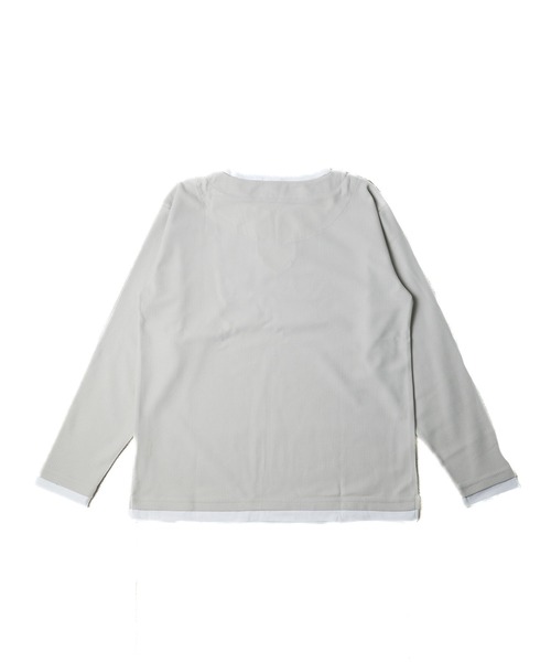 B.I.D.(ビーアイディー)の「《エステルウェッジ レイヤード風キーネックTシャツ》(Tシャツ/カットソー・レディース・ブラック/グリーン/サンドベージュ・LARGE)」の10枚目の写真