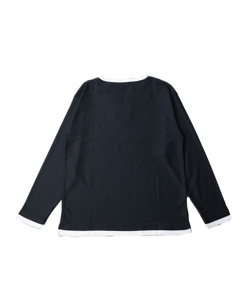 B.I.D.(ビーアイディー)の「《エステルウェッジ レイヤード風キーネックTシャツ》(Tシャツ/カットソー・レディース・ブラック/グリーン/サンドベージュ・LARGE)」の6枚目の写真