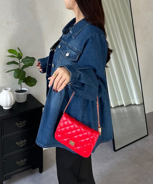 prose verse（プロズヴェール）の「ペプラムデニムジャケット（デニム