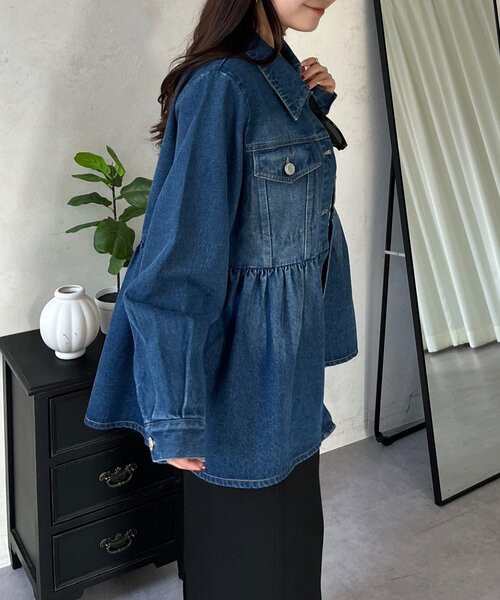 セール】ペプラムデニムジャケット（デニムジャケット）｜prose verse