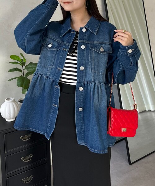 ペプラムデニムジャケット（デニムジャケット）｜prose verse（プロズ