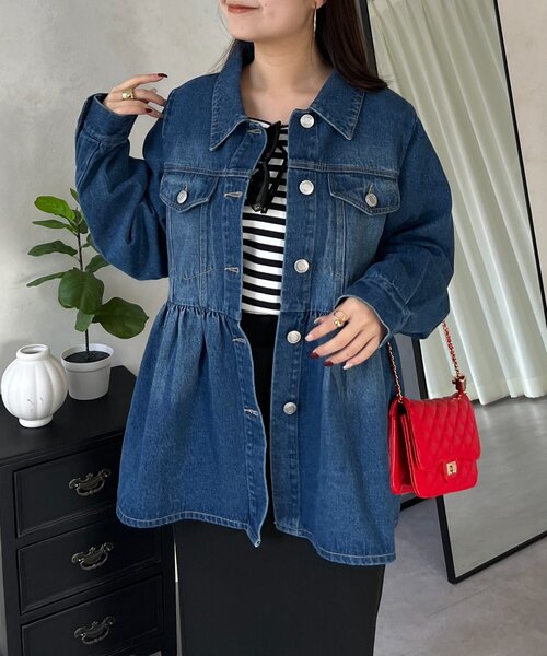 ペプラムデニムジャケット（デニムジャケット）｜prose verse（プロズ