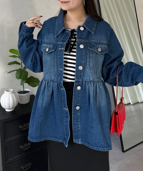 prose verse（プロズヴェール）の「ペプラムデニムジャケット（デニムジャケット・レディース・ブルー・LARGE/MEDIUM）」の9枚目の写真