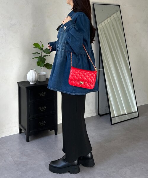 セール】ペプラムデニムジャケット（デニムジャケット）｜prose verse