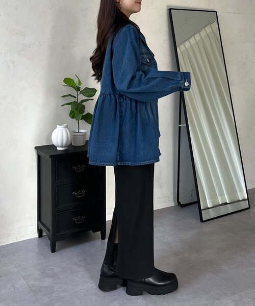 ペプラムデニムジャケット（デニムジャケット）｜prose verse（プロズ