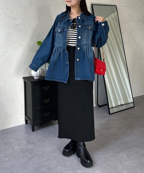 ペプラムデニムジャケット（デニムジャケット）｜prose verse（プロズ
