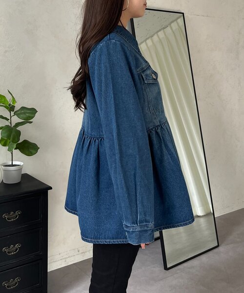 prose verse（プロズヴェール）の「ペプラムデニムジャケット（デニムジャケット・レディース・ブルー・LARGE/MEDIUM）」の18枚目の写真