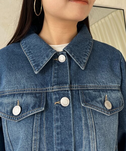 セール】ペプラムデニムジャケット（デニムジャケット）｜prose verse