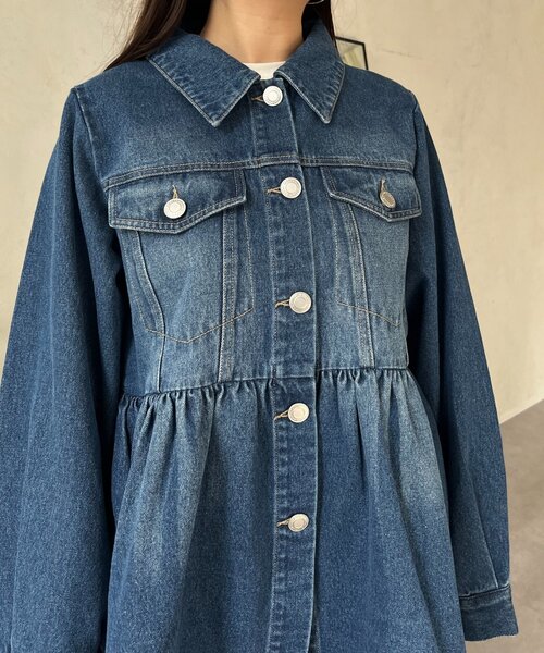 セール】ペプラムデニムジャケット（デニムジャケット）｜prose verse