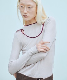 THINGS THAT MATTER | SHEER LAYERED RIB TOPS / シアー レイヤード リブ トップス(Tシャツ/カットソー)