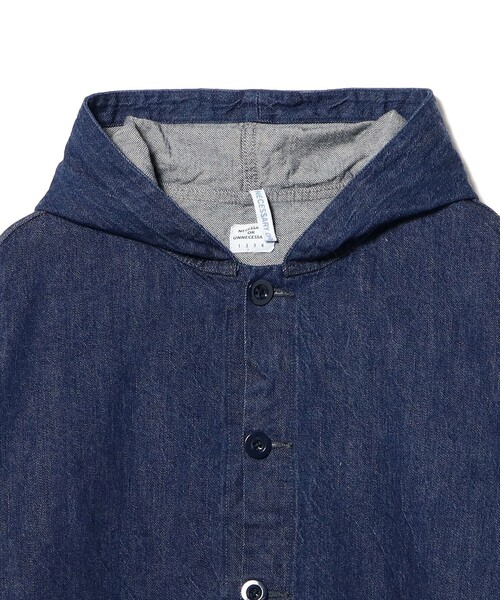NECESSARY or UNNECESSARY（ネセサリーオアアンネセサリー）の「NECESSARY or UNNECESSARY / DENIM フード ジャケット（デニムジャケット・メンズ・インディゴブルー・MEDIUM/LARGE）」の3枚目の写真