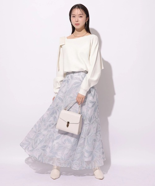 Mystrada(マイストラーダ)の「肩リボンニット(ニット/セーター・レディース・ホワイト系その他/ピンク/グレイッシュベージュ/イエロー/ホワイト・38)」の8枚目の写真