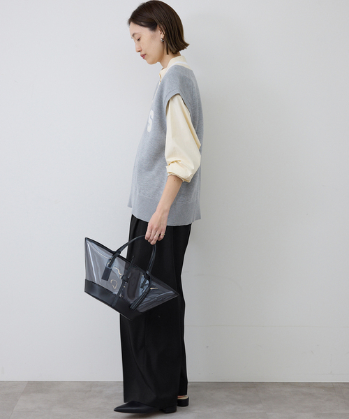 SLOBE IENA（スローブイエナ）の「《4サイズ展開》ベルテット2タックストレートパンツ（スラックス・レディース・ブラック/カーキ・34/36/38/40）」の11枚目の写真