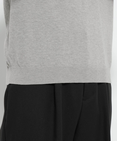 LURAKU（ルラク）の「【LURAKU】High Gauge Compact Henry Neck Knit / ハイゲージコンパクトヘンリーネックニット（ニット/セーター・メンズ・グレー/ブラック・M/S/L）」の20枚目の写真