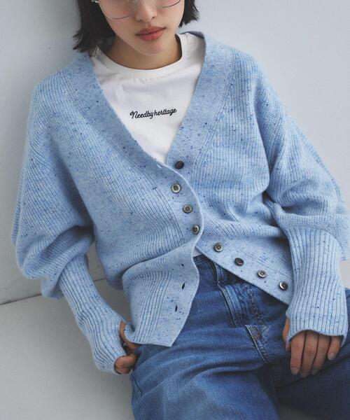 CODE A（コードエー）の「puff cardigan（カーディガン/ボレロ・レディース・オフホワイト/グレー/サックスブルー・00）」の3枚目の写真