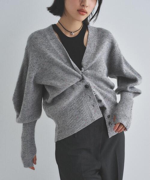 CODE A（コードエー）の「puff cardigan（カーディガン/ボレロ・レディース・オフホワイト/グレー/サックスブルー・00）」の16枚目の写真