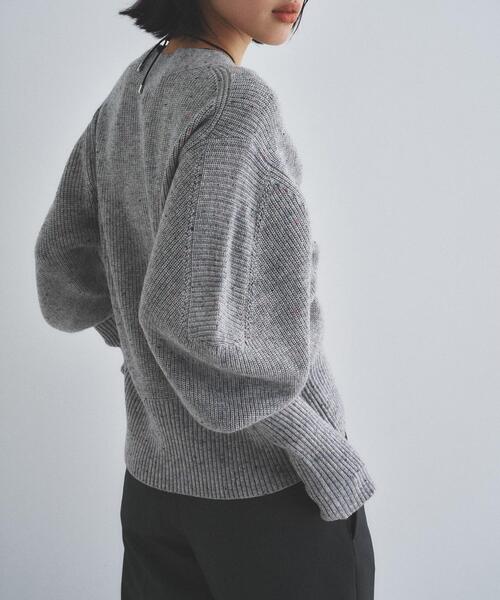 CODE A（コードエー）の「puff cardigan（カーディガン/ボレロ・レディース・オフホワイト/グレー/サックスブルー・00）」の15枚目の写真