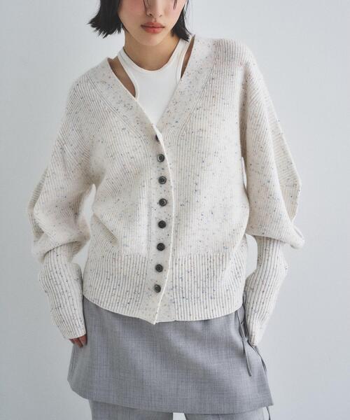 CODE A（コードエー）の「puff cardigan（カーディガン/ボレロ・レディース・オフホワイト/グレー/サックスブルー・00）」の11枚目の写真