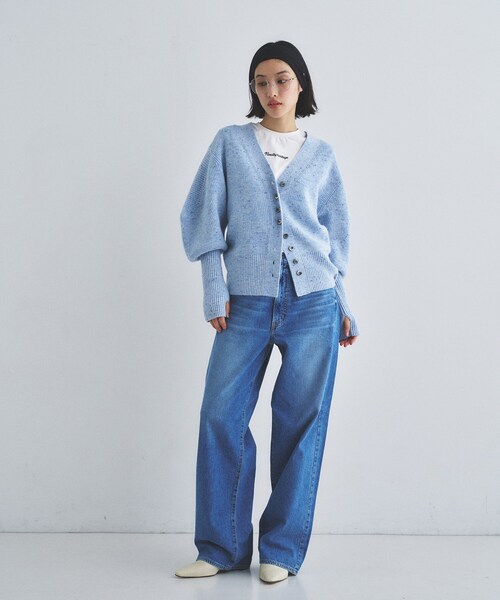 CODE A（コードエー）の「puff cardigan（カーディガン/ボレロ・レディース・オフホワイト/グレー/サックスブルー・00）」の8枚目の写真