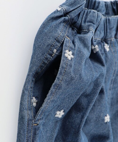 EDWIN（エドウィン）の「【Ou? by EDWIN】お花刺繍デニムパンツ（デニムパンツ・キッズ・サックスブルー/ブルー・100/110/140/120/150/130/90）」の9枚目の写真