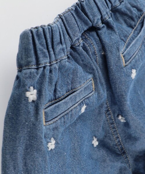 EDWIN（エドウィン）の「【Ou? by EDWIN】お花刺繍デニムパンツ（デニムパンツ・キッズ・サックスブルー/ブルー・100/110/140/120/150/130/90）」の10枚目の写真
