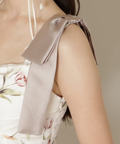 WILLSELECTION（ウィルセレクション）の「【先行予約受付中】リボンショルダーチューリップフレアワンピース（ワンピース・レディース・ピンク/ホワイト/ミント・FREE）」の6枚目の写真