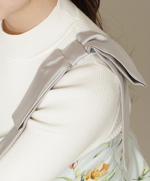 WILLSELECTION（ウィルセレクション）の「【先行予約受付中】リボンショルダーチューリップフレアワンピース（ワンピース・レディース・ピンク/ホワイト/ミント・FREE）」の14枚目の写真