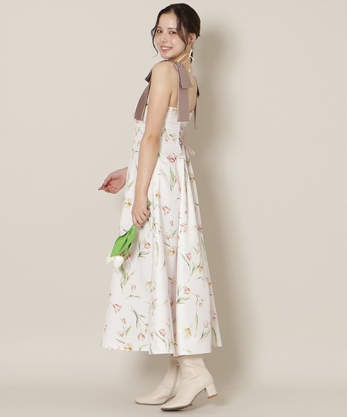 WILLSELECTION（ウィルセレクション）の「【先行予約受付中】リボンショルダーチューリップフレアワンピース（ワンピース・レディース・ピンク/ホワイト/ミント・FREE）」の17枚目の写真