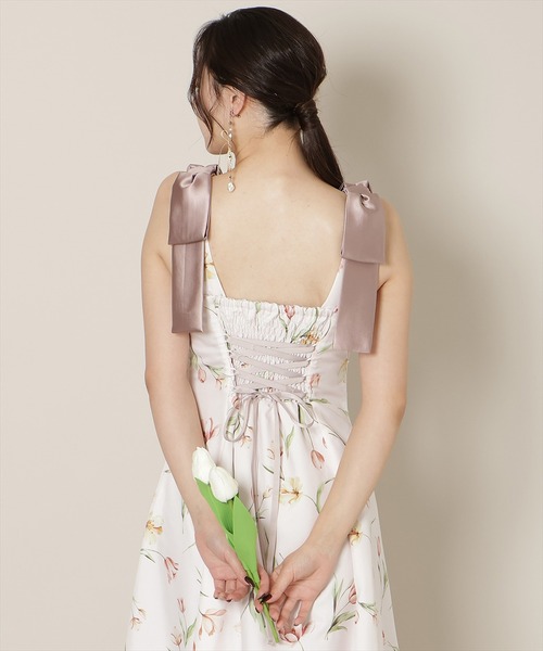 WILLSELECTION（ウィルセレクション）の「【先行予約受付中】リボンショルダーチューリップフレアワンピース（ワンピース・レディース・ピンク/ホワイト/ミント・FREE）」の20枚目の写真