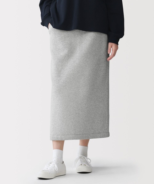 無印良品（ムジルシリョウヒン）の「婦人　スウェットⅠラインスカート（スカート・レディース・ブラック/オフホワイト/グレー・S/M/L/XL）」の3枚目の写真