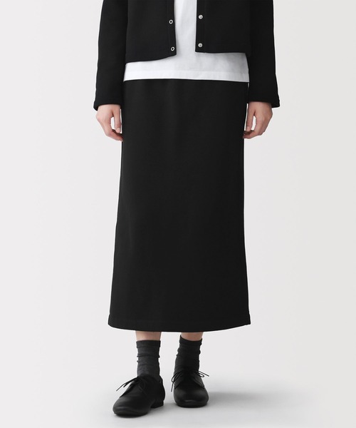 無印良品（ムジルシリョウヒン）の「婦人　スウェットⅠラインスカート（スカート・レディース・ブラック/オフホワイト/グレー・S/M/L/XL）」の2枚目の写真