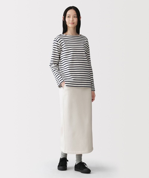無印良品（ムジルシリョウヒン）の「婦人　スウェットⅠラインスカート（スカート・レディース・ブラック/オフホワイト/グレー・S/M/L/XL）」の16枚目の写真