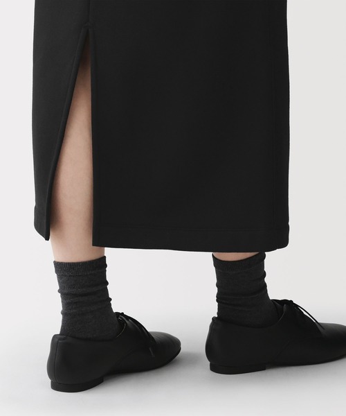 無印良品（ムジルシリョウヒン）の「婦人　スウェットⅠラインスカート（スカート・レディース・ブラック/オフホワイト/グレー・S/M/L/XL）」の14枚目の写真